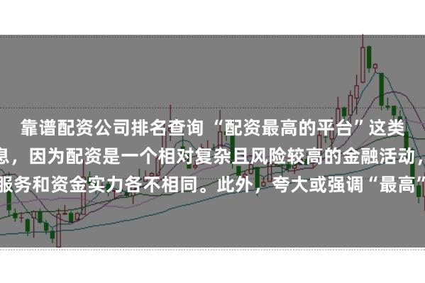 靠谱配资公司排名查询 “配资最高的平台”这类标题可能涉及误导性信息，因为配资是一个相对复杂且风险较高的金融活动，不同平台提供的配资服务和资金实力各不相同。此外，夸大或强调“最高”这样的绝对化词汇可能会引起读者的误解和不必要的风险暴露。